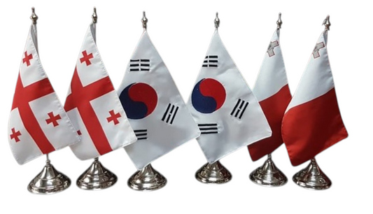 Drapeau de table en inox