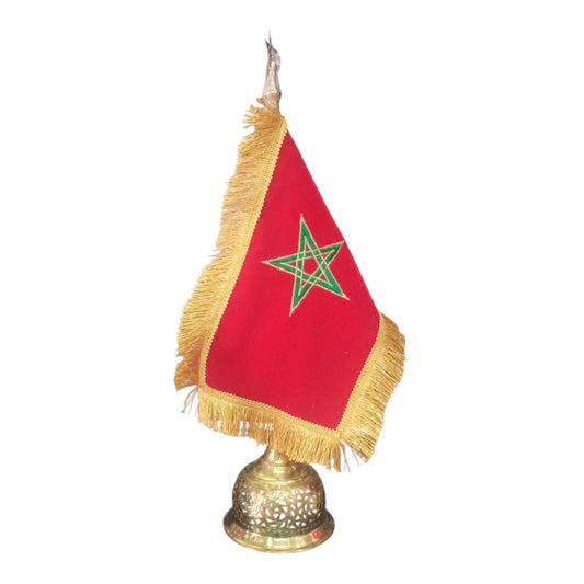 Drapeau de table en cuivre